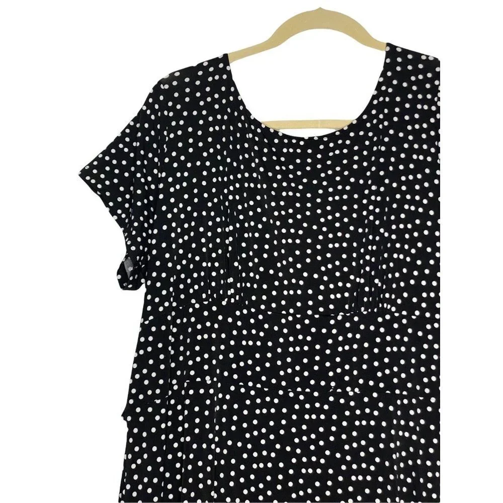Leota Ladies’ Short Sleeve Confetti Dot‎ Dress SZ 3X